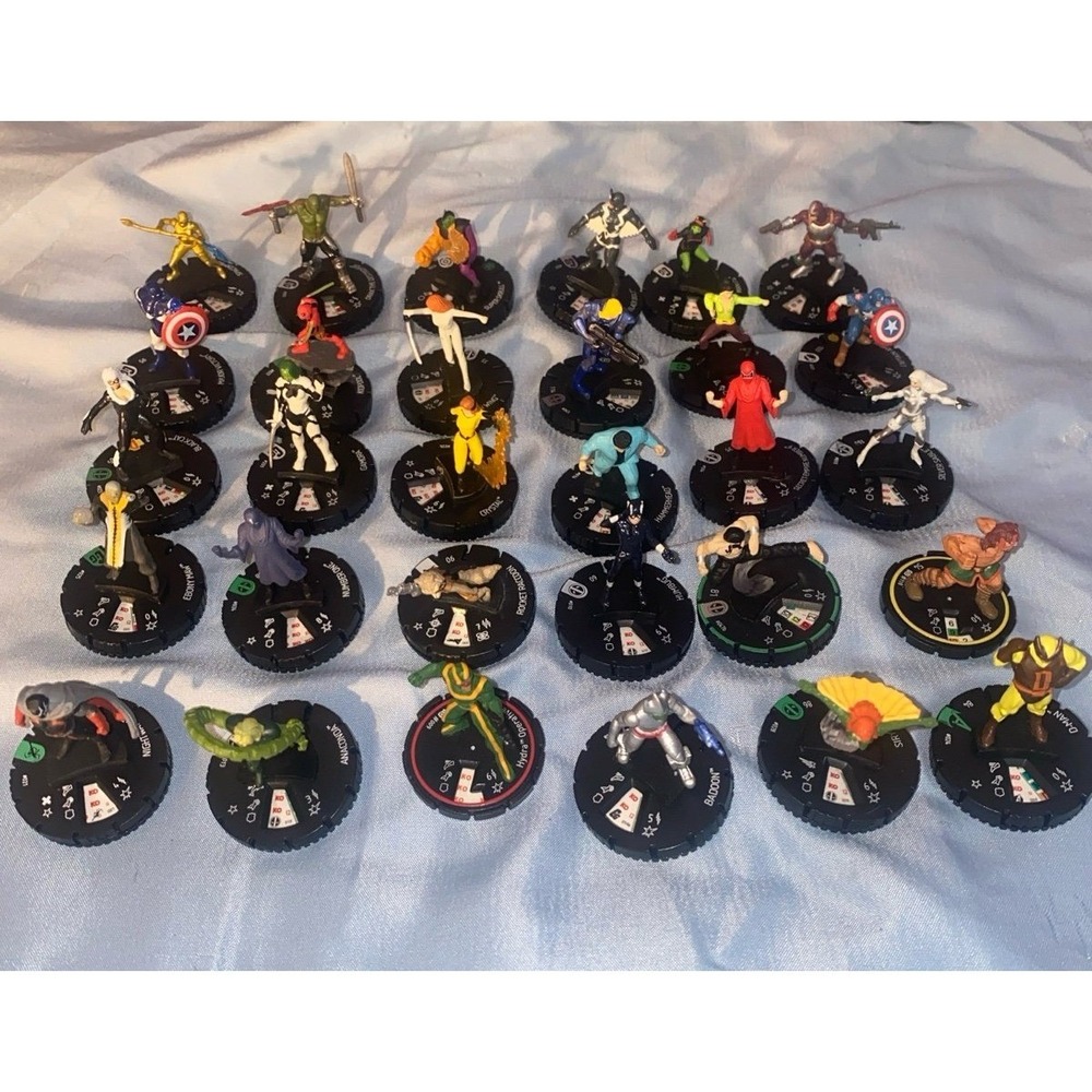 Mixed HeroClix Lot - Marvel & DC Miniature Figures - NO CARDS - RPG D&D